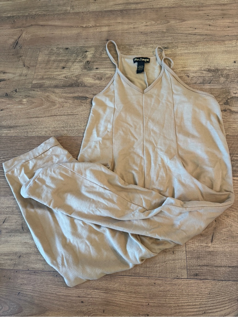 Beige Sleeveless Jumpsuit